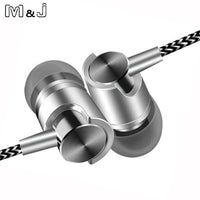M&J J7 Earphones With Microphone Super Bass Earphone Headset For iphone 6 6s 5 Xiaomi Earphone Smartphone Computer PC MP3