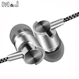M&J J7 Earphones With Microphone Super Bass Earphone Headset For iphone 6 6s 5 Xiaomi Earphone Smartphone Computer PC MP3