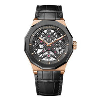 AGELOCER Swiss Luxury Watches Sport Men's Skeleton Mechanical Automatic Watch 80 Hours Power Reserve Wrist Watch Rubber Strap