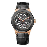 AGELOCER Swiss Luxury Watches Sport Men's Skeleton Mechanical Automatic Watch 80 Hours Power Reserve Wrist Watch Rubber Strap