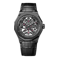 AGELOCER Swiss Luxury Watches Sport Men's Skeleton Mechanical Automatic Watch 80 Hours Power Reserve Wrist Watch Rubber Strap