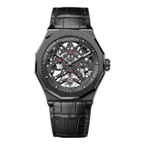 AGELOCER Swiss Luxury Watches Sport Men's Skeleton Mechanical Automatic Watch 80 Hours Power Reserve Wrist Watch Rubber Strap