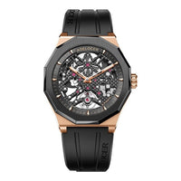 AGELOCER Swiss Luxury Watches Sport Men's Skeleton Mechanical Automatic Watch 80 Hours Power Reserve Wrist Watch Rubber Strap