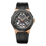 AGELOCER Swiss Luxury Watches Sport Men's Skeleton Mechanical Automatic Watch 80 Hours Power Reserve Wrist Watch Rubber Strap