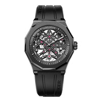 AGELOCER Swiss Luxury Watches Sport Men's Skeleton Mechanical Automatic Watch 80 Hours Power Reserve Wrist Watch Rubber Strap