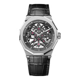 AGELOCER Swiss Luxury Watches Sport Men's Skeleton Mechanical Automatic Watch 80 Hours Power Reserve Wrist Watch Rubber Strap