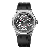 AGELOCER Swiss Luxury Watches Sport Men's Skeleton Mechanical Automatic Watch 80 Hours Power Reserve Wrist Watch Rubber Strap