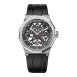 AGELOCER Swiss Luxury Watches Sport Men's Skeleton Mechanical Automatic Watch 80 Hours Power Reserve Wrist Watch Rubber Strap