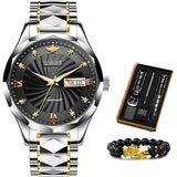 Swiss Brand OUPINKE Luxury Men Watches Automatic Watch Mens Tungsten Steel Waterproof 5ATM Business Mechanical Wristwatch 3169