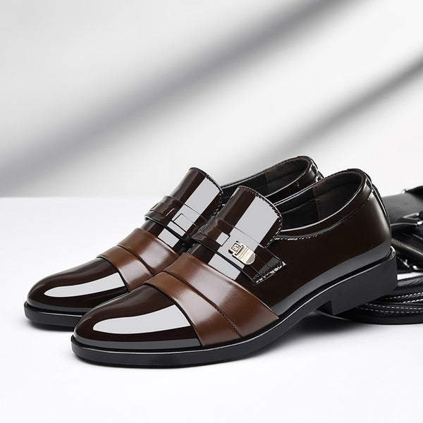 2018 New Men's Business Casual Leather Shoes, Large Shoes, Men's Wedding Shoes, Pointed Toe Shoes, Casual Shoes