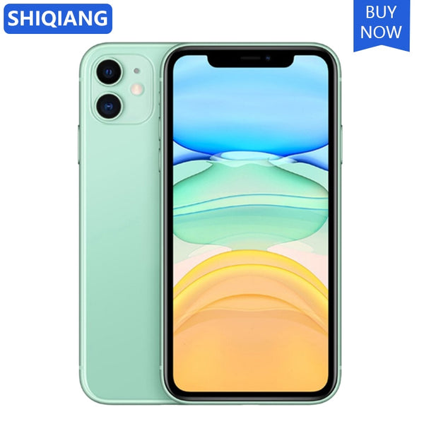 Original Unlocked Apple iPhone 11 Mobile Phone 6.1" inch Full OLED Display 64/128/256GB ROM IOS Hexa Core A13 4G LTE SmartPhone