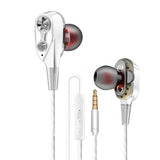 Moving Coil Iron 3.5mm Universal In-Ear Wired Earphone HiFi Stereo Music Headset With Mic For Xiaomi Huawei Samsung OPPO