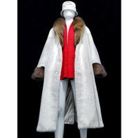 2020 New Mens Mink Fur Coat Long Winter Coat Trench Coat Hooded Fur Jacket White Mink Coat Mens Winter Warm Jacket