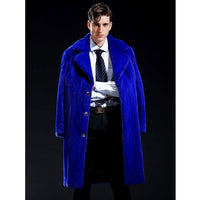 2020 New Mens Mink Fur Coat Long Winter Coat Trench Coat Hooded Fur Jacket White Mink Coat Mens Winter Warm Jacket