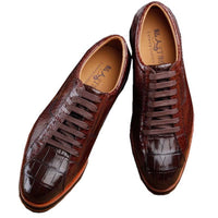 ourui new arrival true crocodile leather  male lace-up Single shoes brown Genuine leather business Men's leather shoes men shoes