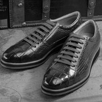 ourui new arrival true crocodile leather  male lace-up Single shoes brown Genuine leather business Men's leather shoes men shoes