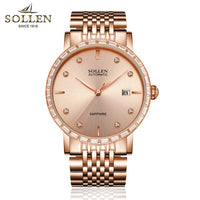 Business Automatic Tourbillon Mechanical Watches Men's Steel Belt Watch Men's Original Swiss Movement Man Watch Classic SL9007