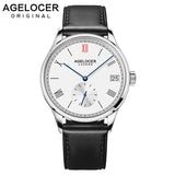 Agelocer Swiss Original Men's Watch Luxury Famous Brand Men's Mechanical Watches Men Hour Date Clock Male Leather Dress Watches