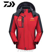 DAIWA Fishing Clothing Winter Autumn Winter Waterproof Warm Fishing Jackets Men Fleece Thick Outdoor Fishing Shirts M-9XL