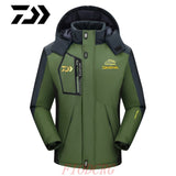 DAIWA Fishing Clothing Winter Autumn Winter Waterproof Warm Fishing Jackets Men Fleece Thick Outdoor Fishing Shirts M-9XL