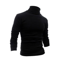 2020 Classic Men's Sweater Males Turtleneck Casual Sweater Autumn Winter Homme Slim Fit Knitted Cotton Pullovers Solid Color