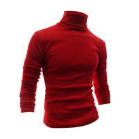 2020 Classic Men's Sweater Males Turtleneck Casual Sweater Autumn Winter Homme Slim Fit Knitted Cotton Pullovers Solid Color