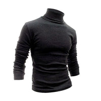 2020 Classic Men's Sweater Males Turtleneck Casual Sweater Autumn Winter Homme Slim Fit Knitted Cotton Pullovers Solid Color