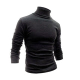 2020 Classic Men's Sweater Males Turtleneck Casual Sweater Autumn Winter Homme Slim Fit Knitted Cotton Pullovers Solid Color