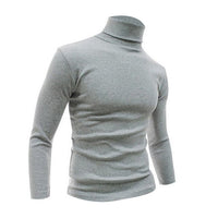 2020 Classic Men's Sweater Males Turtleneck Casual Sweater Autumn Winter Homme Slim Fit Knitted Cotton Pullovers Solid Color