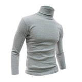 2020 Classic Men's Sweater Males Turtleneck Casual Sweater Autumn Winter Homme Slim Fit Knitted Cotton Pullovers Solid Color