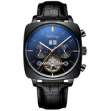 swiss watch mechanical automatic chronograph Square Large Dial Watch Hollow Waterproof 2020 New mens fashion watches luxury