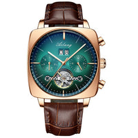 swiss watch mechanical automatic chronograph Square Large Dial Watch Hollow Waterproof 2020 New mens fashion watches luxury