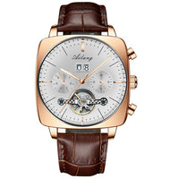 swiss watch mechanical automatic chronograph Square Large Dial Watch Hollow Waterproof 2020 New mens fashion watches luxury