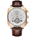swiss watch mechanical automatic chronograph Square Large Dial Watch Hollow Waterproof 2020 New mens fashion watches luxury