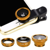 Wide Angle Mobile Phone Camera Lens Fish Eye Macro Lens for Iphone 7 8 Plus Xr 11 Universal 3 In 1 Smartphone Fisheye Lens Cover