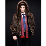 2020 New Real Mens Mink Fur Coat With Hooded   Fashion Short Fur Coat Camouflage Coat Winter Warm Leather Jacket Oversize Coa