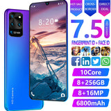 7.5Inch Galay S20U Network Snapdragon855 Smartphone 4 Camera 8GB RAM 256GB ROM Octa Core Global Version Handset Phone Case