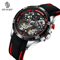 Senors Luxury Brand Men Automatic Watch Sport Wristwatch Double Tourbillon Skeleton 30m  Waterproof Clock Male Relogio Masculino