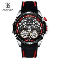 Senors Luxury Brand Men Automatic Watch Sport Wristwatch Double Tourbillon Skeleton 30m  Waterproof Clock Male Relogio Masculino
