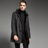 AYUNSUE Parka Men Real Fur Coat Natural Minks Fur Liner Warm Winter Jacket Mens Mink Coat Luxury Jackets Parkas 18P615-1 KJ3113