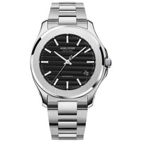 AGELOCER Swiss Men Automatic Self Wind Mechanical Watch Saphire Stainless Steel Simple Business Blue Rose Gold Green Date Watch