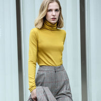 Amii Spring Women's turtleneck Solid colour full sleeve  slim fit wool sweater female clothes winter  knit sweater tops 11820098