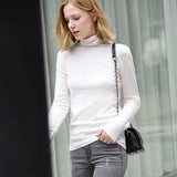Amii Spring Women's turtleneck Solid colour full sleeve  slim fit wool sweater female clothes winter  knit sweater tops 11820098