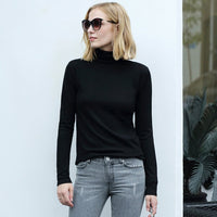 Amii Spring Women's turtleneck Solid colour full sleeve  slim fit wool sweater female clothes winter  knit sweater tops 11820098