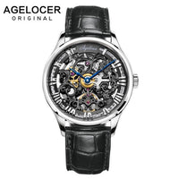 Agelocer New Number Sport Design Swiss Watch Mens Watches Top Luxury Montre Homme Men Automatic Skeleton Watch