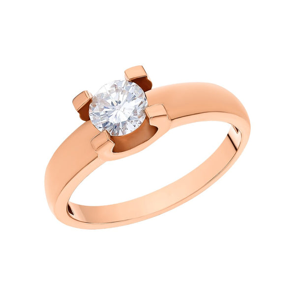 Gold ring with diamonds sunlight sample 585