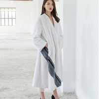 LVCHI Winter 2019 USA Imported Crown Swan Velvet Mink Women's Natural Fur Coat Mink Coats Print Line Slim Medium Mink Fur Coats