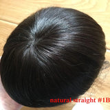 Mens Toupee Mono and NPU Hair Replacement Systems Handmade  Wig Natural Remy  6inch Indian Human Hair For Men