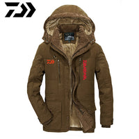 DAIWA Fishing Clothing Winter Autumn Winter Waterproof Warm Fishing Jackets Men Fleece Thick Outdoor Fishing Shirts M-9XL
