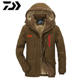 DAIWA Fishing Clothing Winter Autumn Winter Waterproof Warm Fishing Jackets Men Fleece Thick Outdoor Fishing Shirts M-9XL